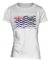 British Indian Ocean Territory Distressed Flag Ladies T-Shirt