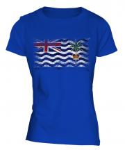 British Indian Ocean Territory Distressed Flag Ladies T-Shirt