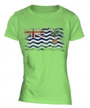 British Indian Ocean Territory Distressed Flag Ladies T-Shirt
