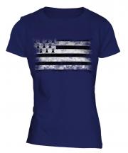 Brittany Distressed Flag Ladies T-Shirt