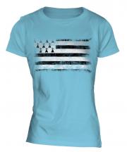 Brittany Distressed Flag Ladies T-Shirt
