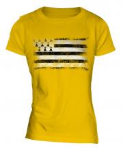 Brittany Distressed Flag Ladies T-Shirt