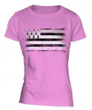Brittany Distressed Flag Ladies T-Shirt