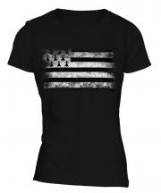 Brittany Distressed Flag Ladies T-Shirt