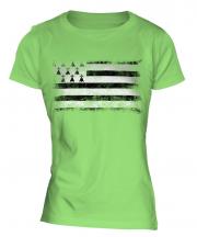 Brittany Distressed Flag Ladies T-Shirt