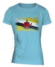 Brunei Distressed Flag Ladies T-Shirt