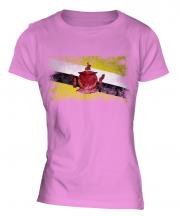 Brunei Distressed Flag Ladies T-Shirt
