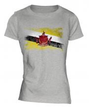 Brunei Distressed Flag Ladies T-Shirt