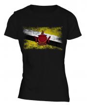 Brunei Distressed Flag Ladies T-Shirt