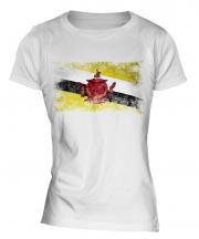 Brunei Distressed Flag Ladies T-Shirt