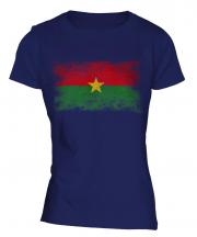 Burkina Faso Distressed Flag Ladies T-Shirt