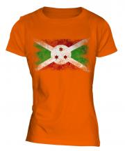 Burundi Distressed Flag Ladies T-Shirt