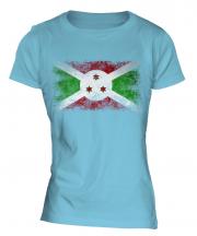 Burundi Distressed Flag Ladies T-Shirt
