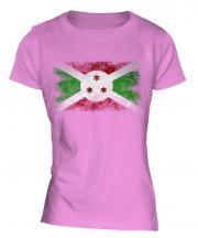 Burundi Distressed Flag Ladies T-Shirt
