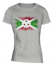 Burundi Distressed Flag Ladies T-Shirt