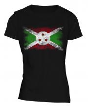 Burundi Distressed Flag Ladies T-Shirt