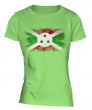 Burundi Distressed Flag Ladies T-Shirt