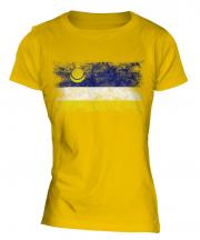 Buryatia Distressed Flag Ladies T-Shirt