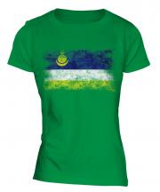 Buryatia Distressed Flag Ladies T-Shirt