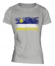 Buryatia Distressed Flag Ladies T-Shirt