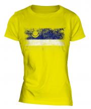 Buryatia Distressed Flag Ladies T-Shirt