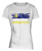 Buryatia Distressed Flag Ladies T-Shirt