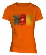 Cameroon Distressed Flag Ladies T-Shirt