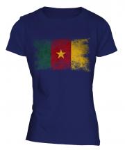 Cameroon Distressed Flag Ladies T-Shirt