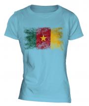 Cameroon Distressed Flag Ladies T-Shirt