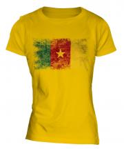 Cameroon Distressed Flag Ladies T-Shirt