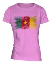 Cameroon Distressed Flag Ladies T-Shirt