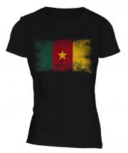 Cameroon Distressed Flag Ladies T-Shirt