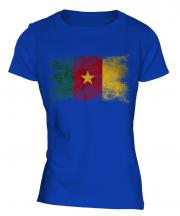 Cameroon Distressed Flag Ladies T-Shirt