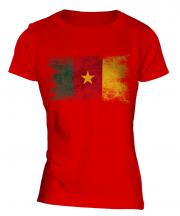 Cameroon Distressed Flag Ladies T-Shirt
