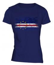 Cape Verde Distressed Flag Ladies T-Shirt