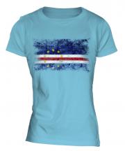 Cape Verde Distressed Flag Ladies T-Shirt