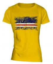Cape Verde Distressed Flag Ladies T-Shirt