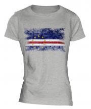 Cape Verde Distressed Flag Ladies T-Shirt