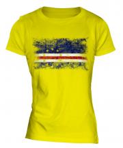 Cape Verde Distressed Flag Ladies T-Shirt