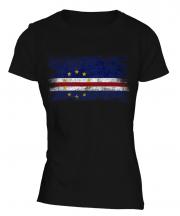 Cape Verde Distressed Flag Ladies T-Shirt
