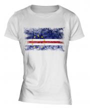 Cape Verde Distressed Flag Ladies T-Shirt