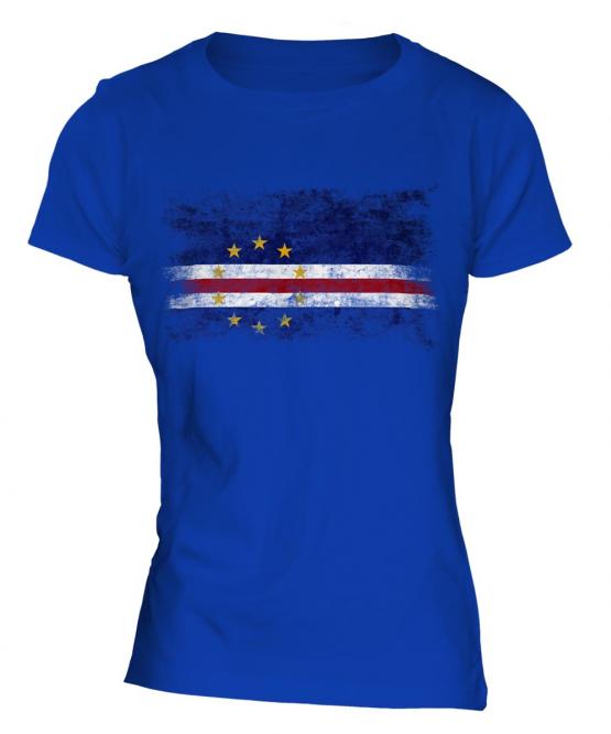 Cape Verde Distressed Flag Ladies T-Shirt