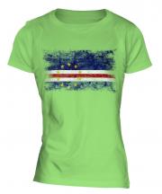 Cape Verde Distressed Flag Ladies T-Shirt