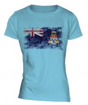 Cayman Islands Distressed Flag Ladies T-Shirt