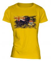 Cayman Islands Distressed Flag Ladies T-Shirt