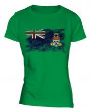 Cayman Islands Distressed Flag Ladies T-Shirt