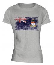 Cayman Islands Distressed Flag Ladies T-Shirt
