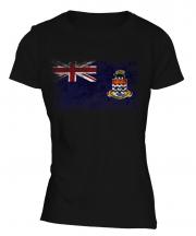 Cayman Islands Distressed Flag Ladies T-Shirt