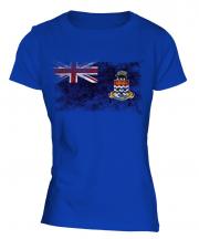 Cayman Islands Distressed Flag Ladies T-Shirt