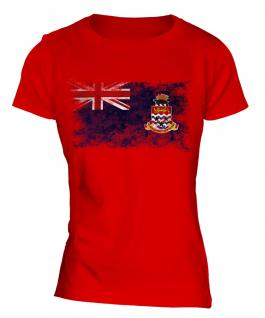 Cayman Islands Distressed Flag Ladies T-Shirt